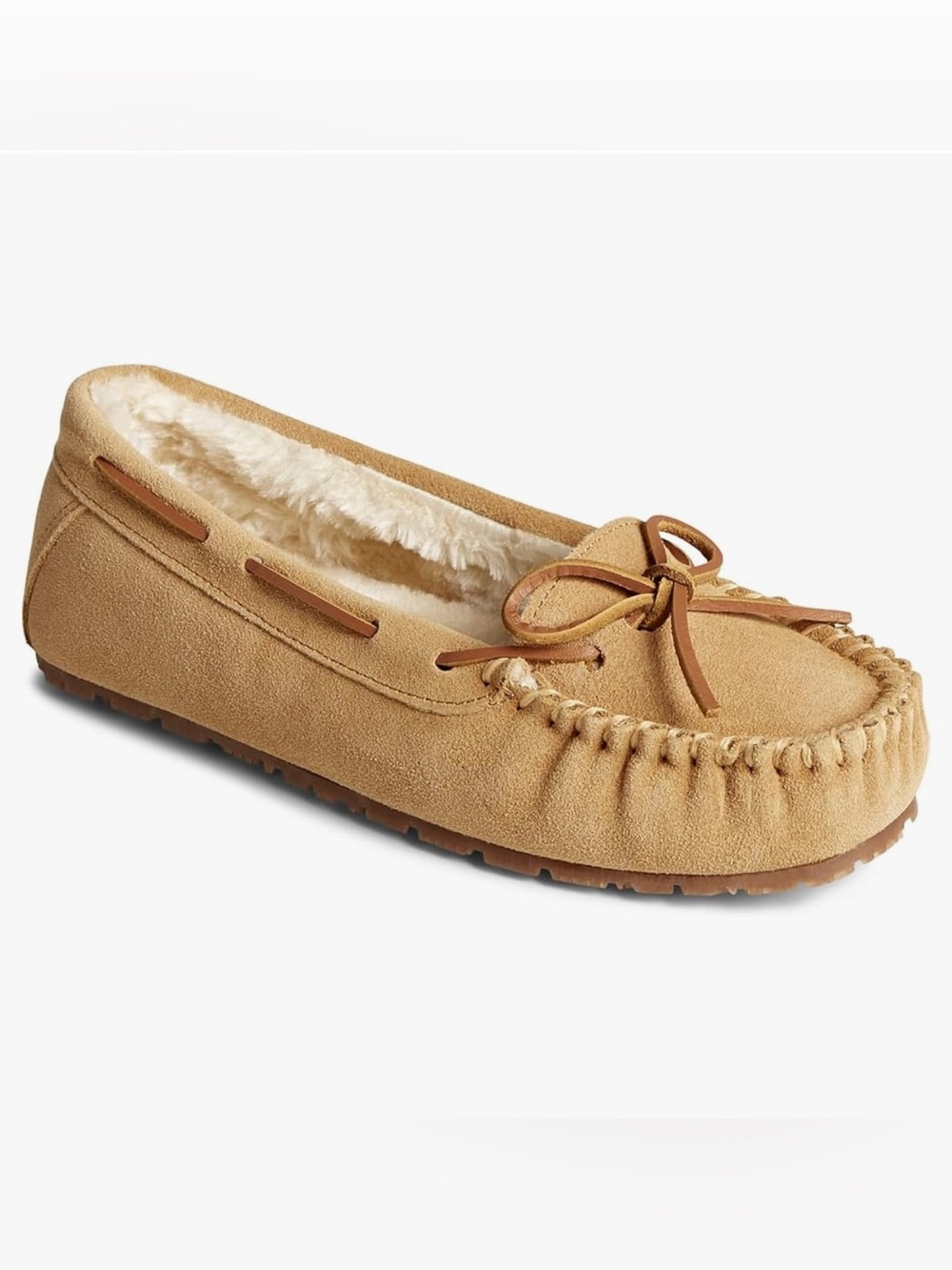 Sperry Top-Sider Reina 1-Eye Sherpa Lined Leather Moccasin Size 7